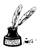 [Graphic: Inkwel with vitriol
labeled VITRIOL © John Holden]